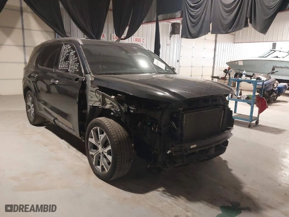 2020 Hyundai Palisade SEL with VIN KM8R34HE0LU152052, listed as a IAAI auction lot 41595350 with 91,380 mi miles. Bid and sale history available at carsss.com. Image 6.