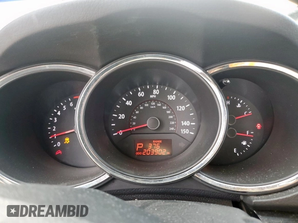 2013 Kia Sorento LX with VIN 5XYKT3A12DG370116, listed as a Copart auction lot 57598675 with 203,902 mi miles and Salvage title. Bid and sale history available at DreamBid. Image 9.