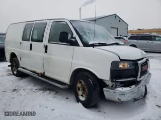 2009 GMC Savana Cargo Van with VIN 1GTGG25C391166769, listed as a Copart auction lot 42091755 with 124,368 mi miles and Clean Title. Bid and sale history available at carsss.com. Image 4.
