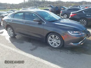 2015 Chrysler 200 Limited with VIN 1C3CCCABXFN528411, listed as a IAAI auction lot 41823474 with 53,925 mi miles. Bid and sale history available at carsss.com. Image 1.