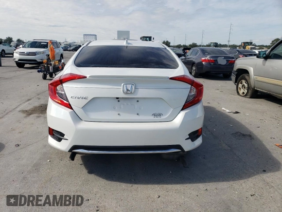 2021 Honda Civic Sedan EX with VIN 19XFC1F39ME012816, listed as a Copart auction lot 74093434 with 0 mi miles and Salvage Title. Bid and sale history available at carsss.com. Image 6.