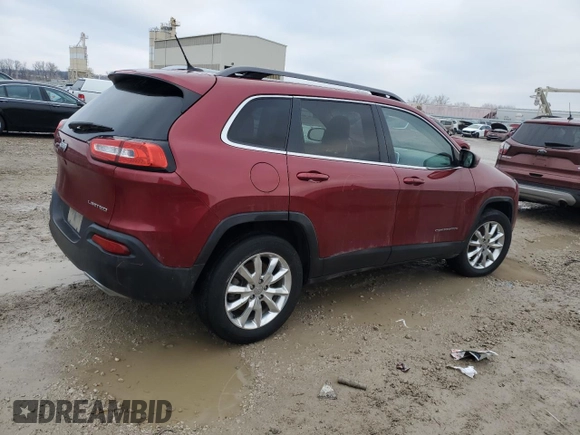2015 Jeep Cherokee Limited with VIN 1C4PJMDSXFW770145, listed as a Copart auction lot 44315365 with 82,418 mi miles and Salvage Title. Bid and sale history available at carsss.com. Image 3.