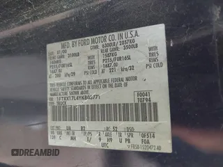 2000 Ford F-150 XL with VIN 1FTRX17L4YKB03771, listed as a IAAI auction lot 41668491 with 1 mi miles. Bid and sale history available at carsss.com. Image 9.