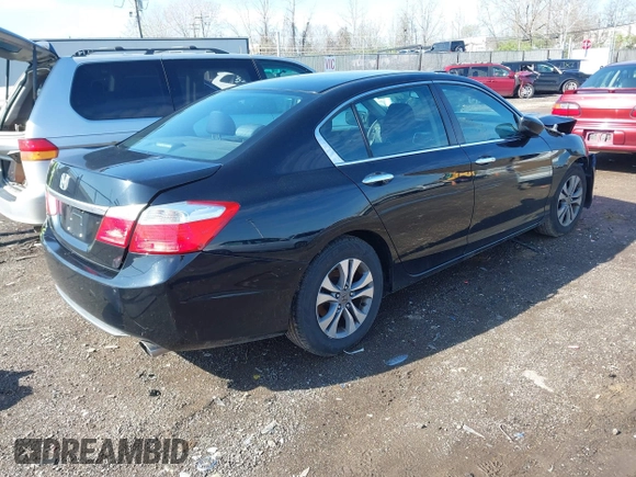 2014 Honda Accord LX with VIN 1HGCR2F35EA251129, listed as a IAAI auction lot 41963340 with 167,145 mi miles and . Bid and sale history available at carsss.com. Image 4.