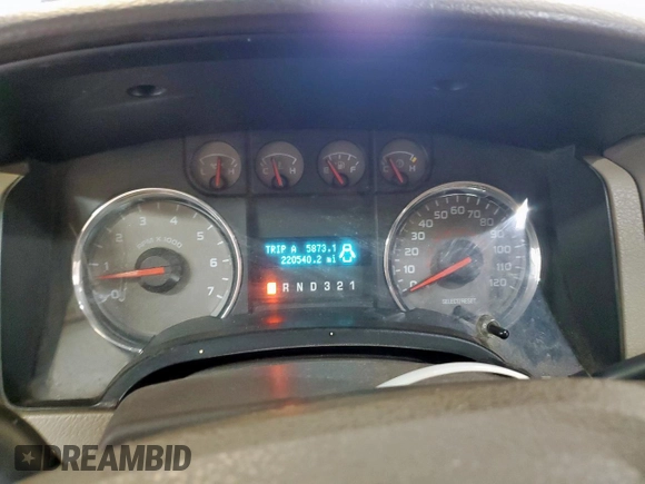 2010 Ford F-150 XL with VIN 1FTEW1E80AFB26785, listed as a Copart auction lot 59383405 with 220,540 mi miles and Clean title. Bid and sale history available at DreamBid. Image 9.