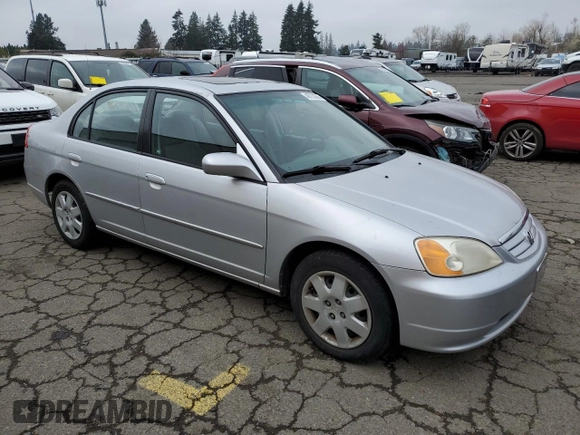 2002 Honda Civic z VIN JHMES26842S001599, wystawiony jako Copart lot #48733095 z przebiegiem 112 849 mil mil oraz Czysty tytuł • Clean title. Historia ofert i sprzedaży dostępna na DreamBid. Obrazek 4.