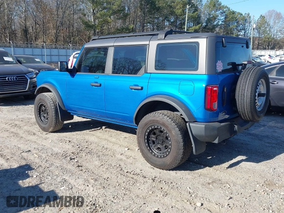 2022 Ford Bronco with VIN 1FMDE5BH5NLB34622, listed as a IAAI auction lot 41186752 with 29,616 mi miles. Bid and sale history available at carsss.com. Image 3.