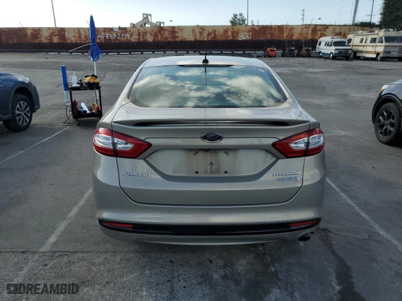 2015 Ford Fusion Titanium Hybrid with VIN 3FA6P0RU7FR105628, listed as a Copart auction lot 46954605 with 112,558 mi miles and Salvage Title. Bid and sale history available at carsss.com. Image 6.