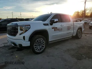 2023 GMC Sierra 1500 Denali Ultimate with VIN 1GTUUHEL7PZ243379, listed as a Copart auction lot 80471534 with 23,164 mi miles and Salvage Title. Bid and sale history available at carsss.com. Image 1.