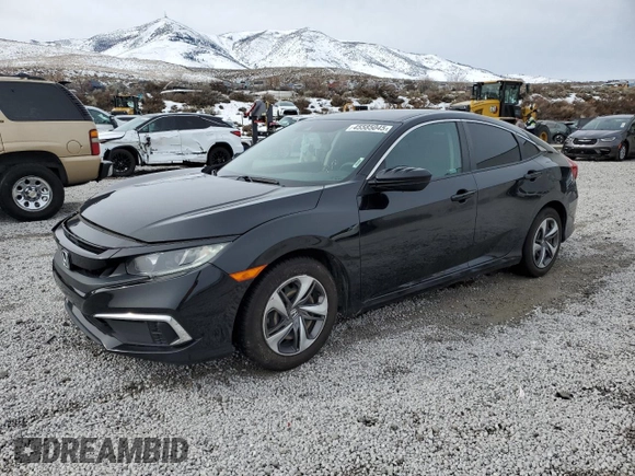 2019 Honda Civic LX with VIN 19XFC2F61KE009602, listed as a Copart auction lot 45585045 with 84,414 mi miles and Salvage Title. Bid and sale history available at DreamBid. Image 1.