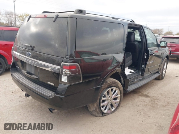 2017 Ford Expedition Max Limited with VIN 1FMJK1KT9HEA06255, listed as a IAAI auction lot 41748880 with 208,256 mi miles and . Bid and sale history available at DreamBid. Image 4.