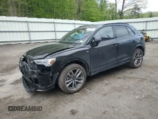 2024 Audi Q3 S line Premium with VIN WA1DECF30R1202862, listed as a Copart auction lot 57087115 with 7,412 mi miles and Salvage title. Bid and sale history available at DreamBid. Image 1.