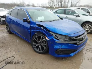 2020 Honda Civic Sedan Sport with VIN 2HGFC2F80LH520209, listed as a IAAI auction lot 42010941 with 65,719 mi miles. Bid and sale history available at carsss.com. Image 1.