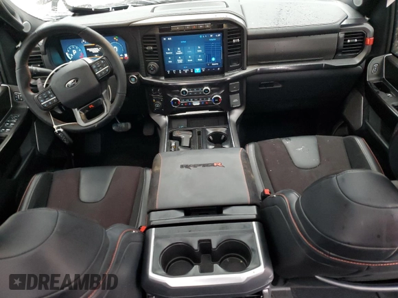 2024 Ford F-150 Raptor with VIN 1FTFW1RJ3RFB30519, listed as a Copart auction lot 45009115 with 15,151 mi miles and Salvage Title. Bid and sale history available at DreamBid. Image 8.