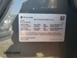 2024 Rivian R1T Adventure with VIN 7FCTGBAA1RN032543, listed as a Copart auction lot 69800484 with Not Provided miles and Salvage Title. Bid and sale history available at carsss.com. Image 15.