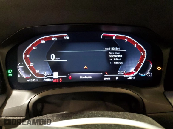 2020 BMW 3 Series 330i xDrive with VIN 3MW5R7J03L8B08865, listed as a Copart auction lot 47224565 with 112,981 mi miles and Salvage Title. Bid and sale history available at carsss.com. Image 9.