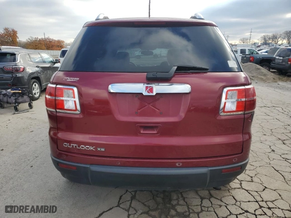 2008 Saturn Outlook XE with VIN 5GZER13788J255364, listed as a Copart auction lot 81570514 with 140,444 mi miles and Salvage Title. Bid and sale history available at carsss.com. Image 6.