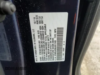 2020 Honda Odyssey EX with VIN 5FNRL6H56LB017408, listed as a Copart auction lot 44241645 with 75,520 mi miles and Salvage Title. Bid and sale history available at DreamBid. Image 13.