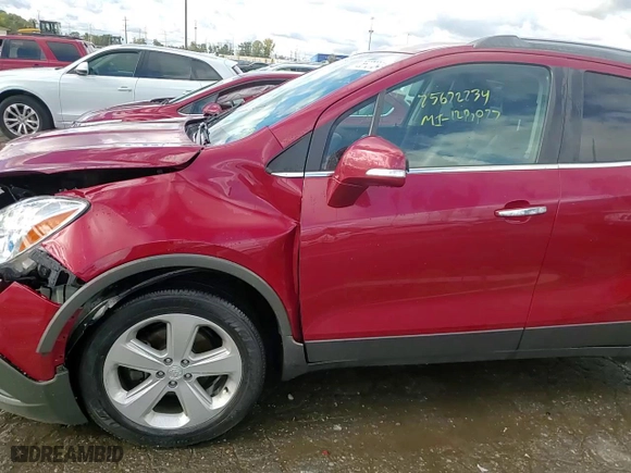 2015 Buick Encore with VIN KL4CJASB5FB200698, listed as a Copart auction lot 75672734 with 120,077 mi miles and Clean Title. Bid and sale history available at carsss.com. Image 14.