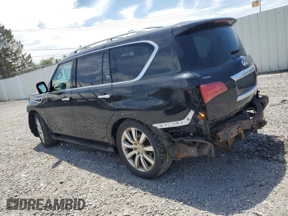 2014 Infiniti QX80 with VIN JN8AZ2NE6E9064366, listed as a Copart auction lot 62819525 with 137,817 mi miles and Salvage title. Bid and sale history available at DreamBid. Image 2.
