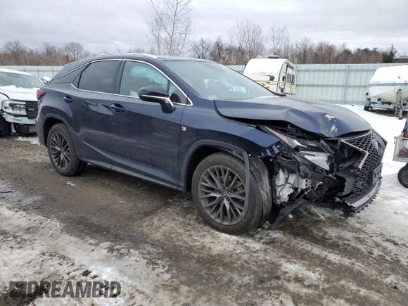 2022 Lexus RX 350 F Sport with VIN 2T2YZMDA5NC355905, listed as a Copart auction lot 44953705 with 25,938 mi miles and Salvage title. Bid and sale history available at DreamBid. Image 4.