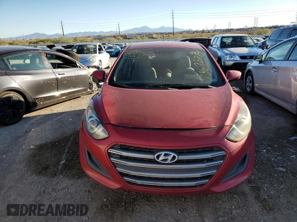 2016 Hyundai Elantra GT with VIN KMHD35LHXGU323042, listed as a Copart auction lot 78675774 with 57,378 mi miles and Salvage Title. Bid and sale history available at carsss.com. Image 5.