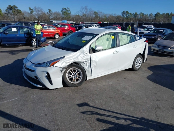 2022 Toyota Prius L Eco with VIN JTDKAMFU1N3162300, listed as a IAAI auction lot 41501371 with 16,521 mi miles. Bid and sale history available at carsss.com. Image 17.
