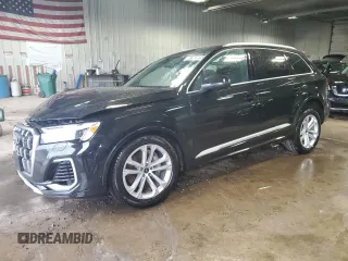 2025 Audi Q7 Premium Plus with VIN WA1LVBF70SD015764, listed as a Copart auction lot 61362825 with 19,234 mi miles and Salvage title. Bid and sale history available at DreamBid. Image 1.
