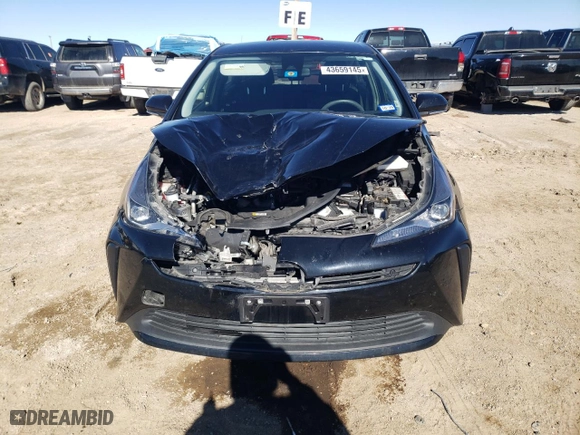 2022 Toyota Prius L Eco with VIN JTDKAMFU6N3157707, listed as a Copart auction lot 43659145 with 73,588 mi miles and Salvage Title. Bid and sale history available at carsss.com. Image 5.