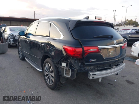 2014 Acura MDX Tech Pkg with VIN 5FRYD4H4XEB027753, listed as a IAAI auction lot 41131970 with 103,586 mi miles. Bid and sale history available at carsss.com. Image 3.