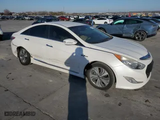 2013 Hyundai Sonata Hybrid with VIN KMHEC4A4XDA090310, listed as a Copart auction lot 41877255 with 167,329 mi miles and Salvage Title. Bid and sale history available at carsss.com. Image 4.