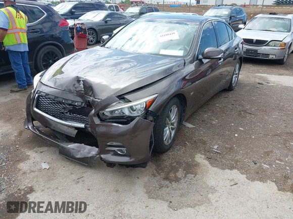 2017 Infiniti Q50 Sport with VIN JN1EV7AP1HM738098, listed as a IAAI auction lot 42108449 with 109,540 mi miles and . Bid and sale history available at DreamBid. Image 2.