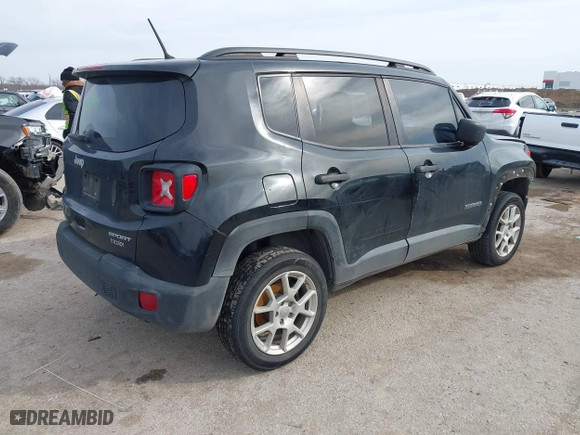 2019 Jeep Renegade Sport with VIN ZACNJBAB2KPJ83085, listed as a IAAI auction lot 41582293 with 1 mi miles. Bid and sale history available at carsss.com. Image 4.