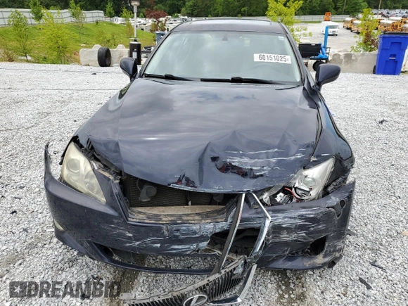2008 Lexus IS 250 with VIN JTHBK262X85052613, listed as a Copart auction lot 60151025 with 355,990 mi miles and Salvage title. Bid and sale history available at DreamBid. Image 5.