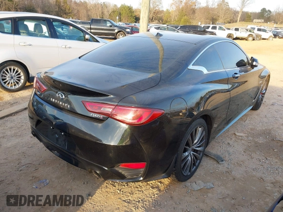 2017 Infiniti Q60 Red Sport 400 with VIN JN1FV7EL1HM700317, listed as a IAAI auction lot 41149036 with 76,654 mi miles and . Bid and sale history available at carsss.com. Image 4.