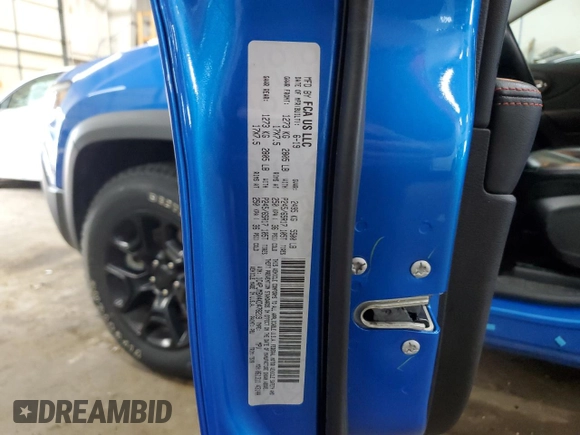 2019 Jeep Cherokee Trailhawk with VIN 1C4PJMBX4KD478219, listed as a Copart auction lot 60919595 with 42,726 mi miles and Salvage title. Bid and sale history available at DreamBid. Image 14.