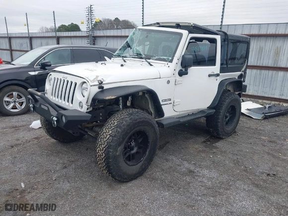 2015 Jeep Wrangler Sport with VIN 1C4AJWAG2FL711030, listed as a IAAI auction lot 41517859 with 89,790 mi miles. Bid and sale history available at carsss.com. Image 2.