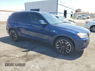 2013 BMW X3 xDrive28i with VIN 5UXWX9C55D0A25033, listed as a Copart auction lot 54095455 with 138,061 mi miles and Clean Title. Bid and sale history available at DreamBid. Image 4.
