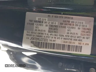2018 Mazda CX-5 Grand Touring with VIN JM3KFBDM9J0373272, listed as a IAAI auction lot 41370974 with 1 mi miles. Bid and sale history available at carsss.com. Image 9.