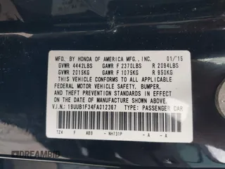 2015 Acura TLX with VIN 19UUB1F34FA012367, listed as a IAAI auction lot 41395618 with 120,786 mi miles. Bid and sale history available at carsss.com. Image 9.