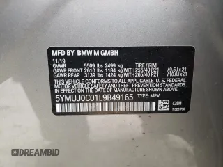 2020 BMW X4 M Competition z VIN 5YMUJ0C01L9B49165, wystawiony jako Copart lot #67085172 z przebiegiem Nie podano mil oraz . Historia ofert i sprzedaży dostępna na DreamBid. Obrazek 10.