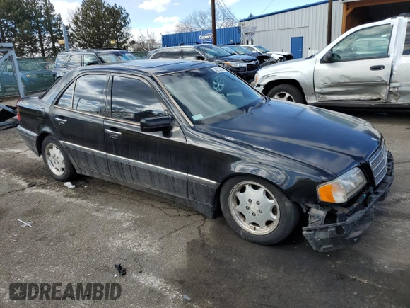 1998 Mercedes-Benz C 230/260/280/320 with VIN WDBHA23G2WA555649, listed as a Copart auction lot 46755375 with 179,263 mi miles and Salvage title. Bid and sale history available at DreamBid. Image 4.
