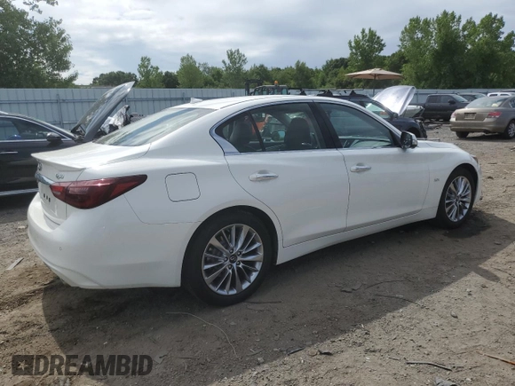 2020 Infiniti Q50 Luxe with VIN JN1EV7AR3LM250247, listed as a Copart auction lot 61791325 with 92,079 mi miles and Salvage title. Bid and sale history available at DreamBid. Image 3.