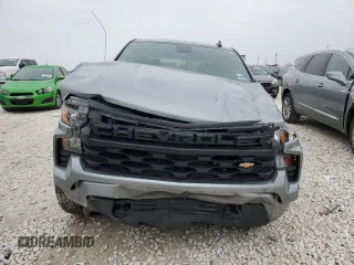 2024 Chevrolet Silverado 1500 Custom with VIN 1GCPDBEK0RZ159795, listed as a Copart auction lot 46413985 with 52,454 mi miles and Salvage Title. Bid and sale history available at DreamBid. Image 5.