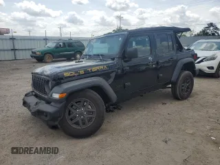 2024 Jeep Wrangler Sport S with VIN 1C4PJXDGXRW334039, listed as a Copart auction lot 54206225 with 13,528 mi miles and Salvage title. Bid and sale history available at DreamBid. Image 1.