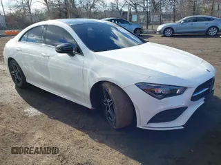 2020 Mercedes-Benz CLA with VIN W1K5J4HB3LN123319, listed as a IAAI auction lot 41689479 with 43,271 mi miles. Bid and sale history available at carsss.com. Image 1.