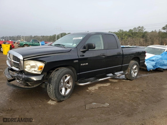 2008 Dodge Ram 1500 SLT with VIN 1D7HA18248S562839, listed as a Copart auction lot 44955615 with 167,119 mi miles and Salvage Title. Bid and sale history available at carsss.com. Image 1.
