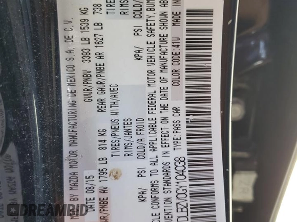 2016 Scion iA with VIN 3MYDLBZV0GY104038, listed as a Copart auction lot 51144605 with 58,624 mi miles and Salvage Title. Bid and sale history available at carsss.com. Image 12.