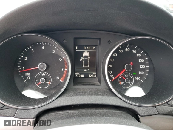 2012 Volkswagen Golf with VIN WVWDB7AJ6CW015289, listed as a Copart auction lot 54729685 with 77,008 mi miles and Salvage Title. Bid and sale history available at DreamBid. Image 9.