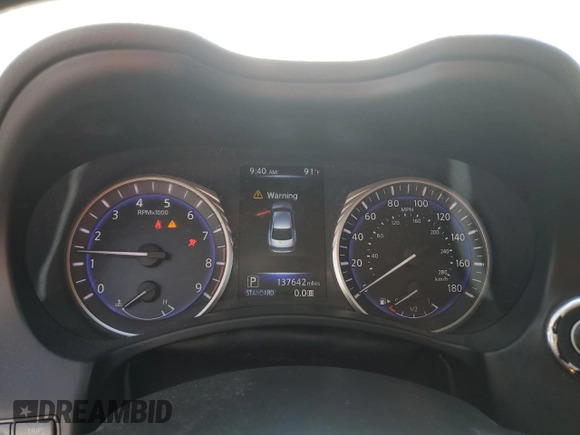 2015 Infiniti Q50 Premium with VIN JN1BV7AP7FM356447, listed as a Copart auction lot 58823045 with 137,642 mi miles and Salvage title. Bid and sale history available at DreamBid. Image 9.